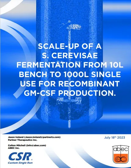 Scale Up of a S. Cerevisae Fermentation White Paper