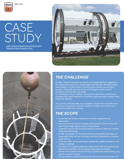 Cooling Baffle Assemblies Solve Heat Transfer Problem Case Study