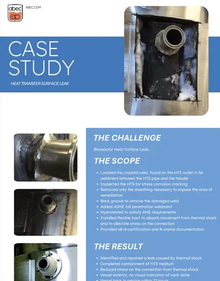 Heat Transfer Surface Leak Case Study