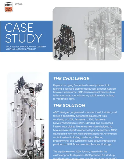 Process Modernization for a Licensed Biopharmaceutical Product Case Study